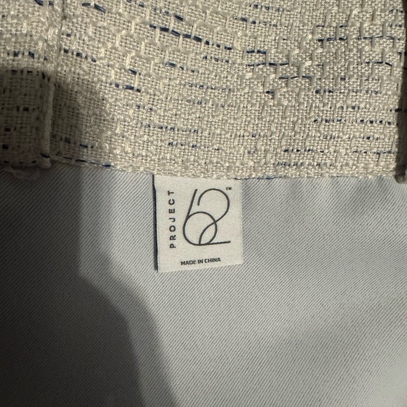 Project 62 Cream and Blue Textured 83” Blackout Curtains - Picture 4 of 6